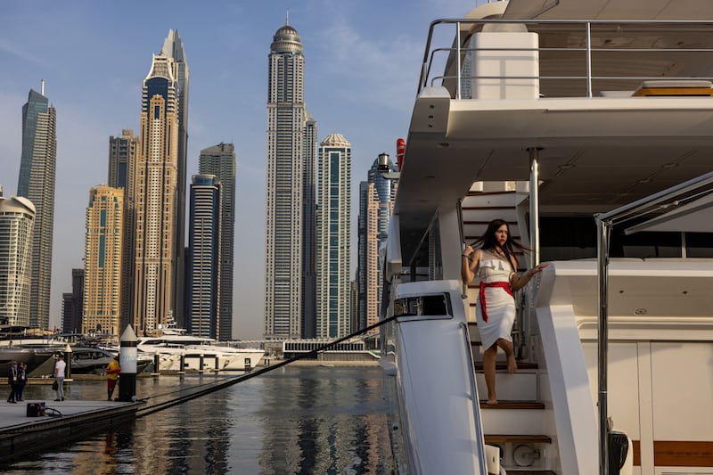 It costs at least Dh10,000 ($2,720) to rent a small yacht for seven to eight people, including food and drink. Bloomberg