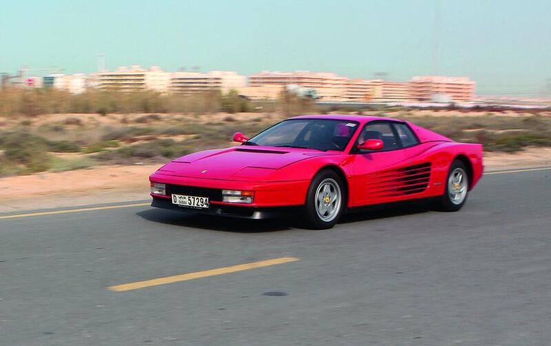 A driving force in turning Ferrari from a petrolhead’s favourite into a household brand, the Testarossa’s styling was led by function but ensured that it became one of the most iconic 1980s supercar designs. Jeffrey E Biteng / The National