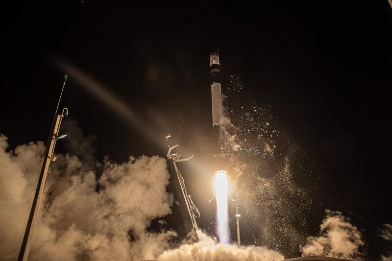 A rocket lifts off from New Zealand on Monday, carrying the debris removal probe known as Adras-J. AFP