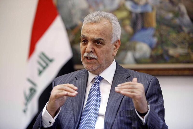 Iraq’s Sunni vice president Tariq Al Hashemi fled the country in 2012 after being accused of running a death squad. Karim Kadim / AP Photo / December 23, 2011