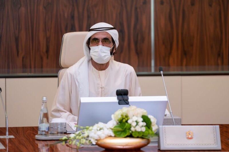 Mohammed bin Rashid, Vice President and Ruler of Dubai, at a UAE Cabinet meeting on Sunday. All photos courtesy Dubai Media Office