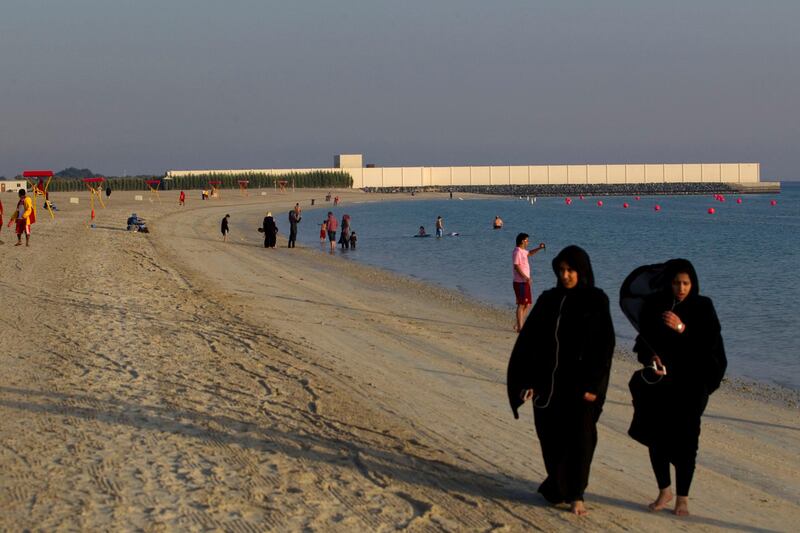Abu Dhabi, United Arab Emirates, January 21, 2013:    Bateen Beach in Abu Dhabi on January 21, 2013. Christopher Pike / The National