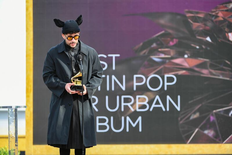 At the 2021 Grammy Awards, Bad Bunny won his first award for Best Latin Pop or Urban Album for 'YHLQMDLG'. EPA
