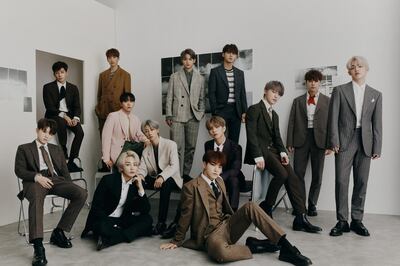 K-pop boy band Seventeen are set to return to Dubai as part of the 'Music Bank' world tour in March. Courtesy Pledis Entertainment