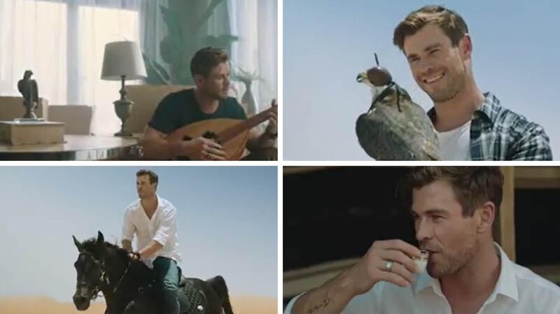 Chris Hemsworth stars in a new Bayut campaign, filmed in Dubai. Instagram / Bayut 