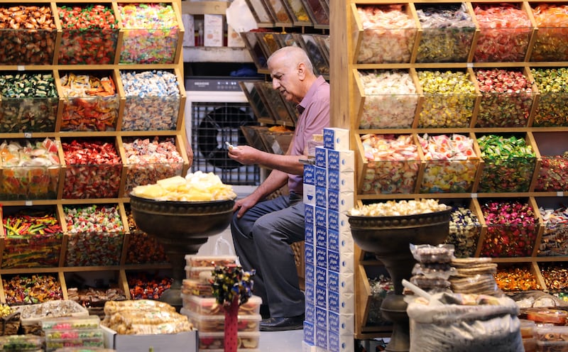 A sweet shop in the city centre of Sulaymaniyah, in Iraq's Kurdish region. Chris Whiteoak / The National