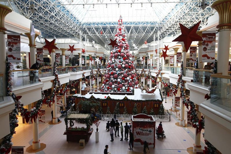 It’s Christmas season in Wafi City in Dubai. Jeffrey E Biteng / The National