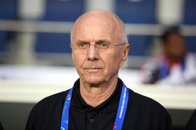 epa07267905 Philippines head coach Sven Goran Eriksson looks on during the 2019 AFC Asian Cup group C preliminary round match between South Korea and Philippines in Dubai, United Arab Emirates, 07 January 2019.  EPA/MAHMOUD KHALED
