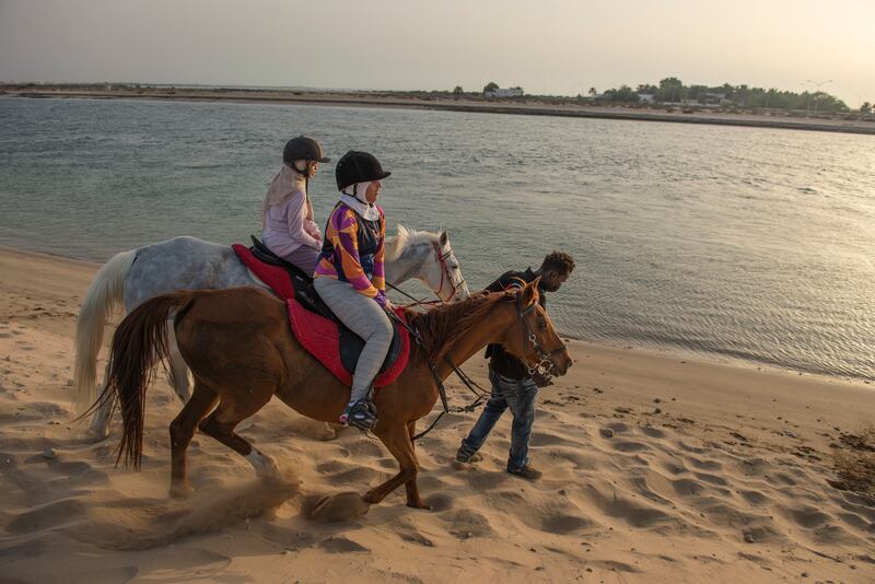 She urges other women to pursue horseriding in ladies' groups, as a way of relaxing. "When I go horseriding with them, I won't feel different from them," she says.