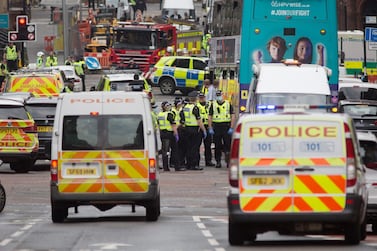 One officer is in critical condition after the attack in Glasgow. EPA