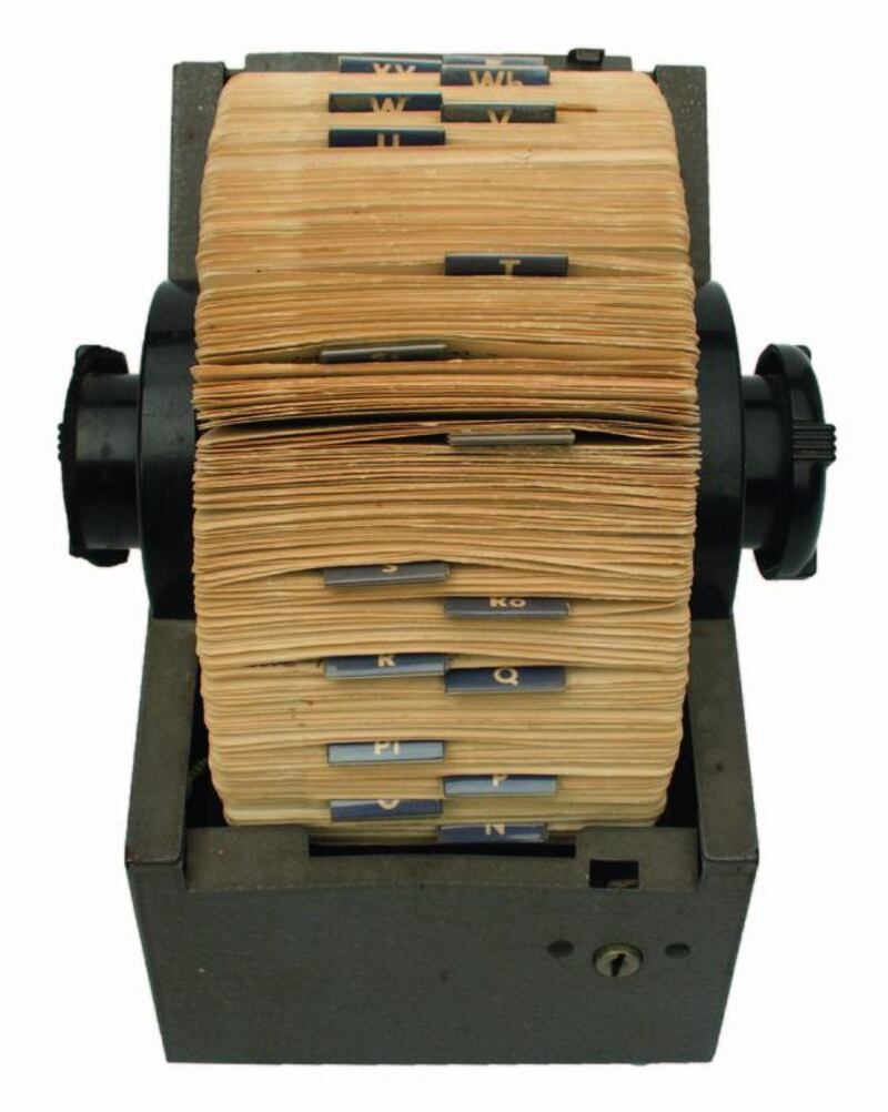 Marlon Brando's Rolodex has an estimated value of Dh91,825. Courtesy Nate D Sanders Auctions 