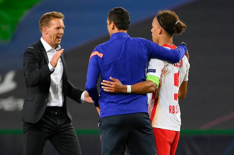 Julian Nagelsmann, 33, steered Leipzig to their maiden Champions League semi-final against PSG with a gritty 2-1 victory over Atletico Madrid, having swept aside Jose Mourinho's Tottenham in the last 16. AP