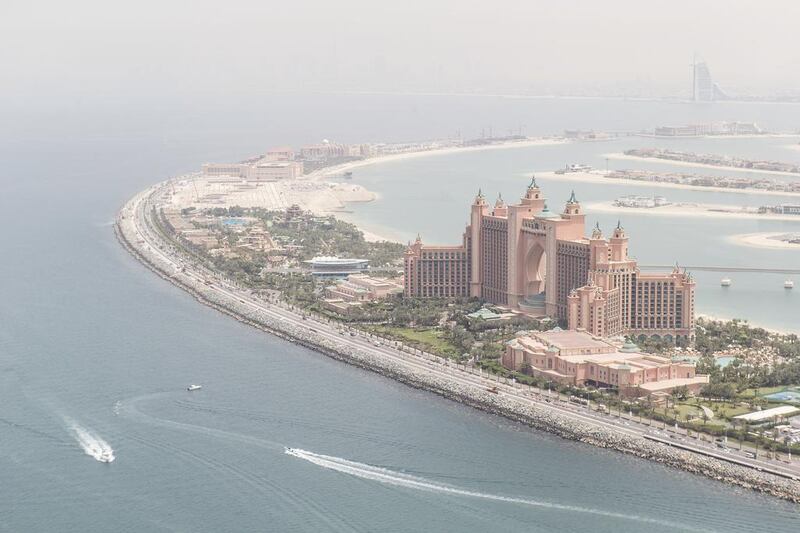 Atlantis The Palm as seen from the flight. Antonie Robertson / The National