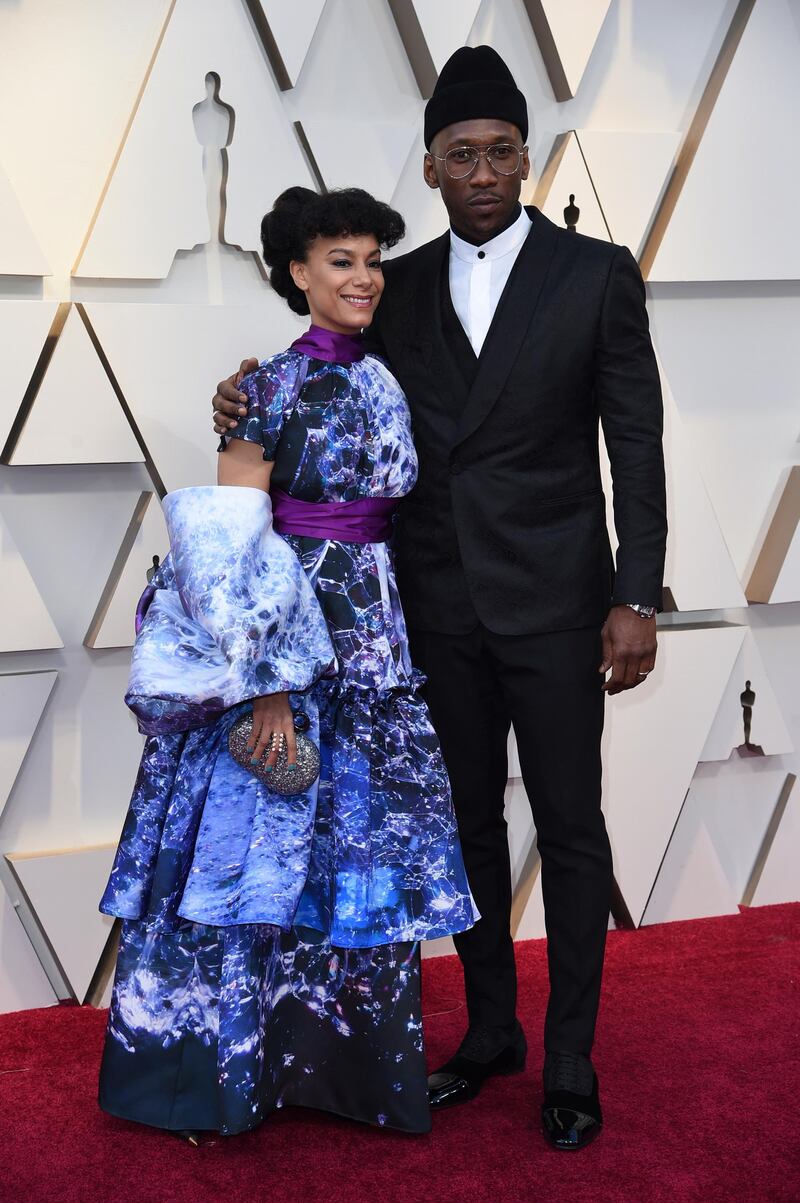 Amatus Sami-Karim, left, and Mahershala Ali in Ermenegildo Zegna at the 91st Academy Awards. AP