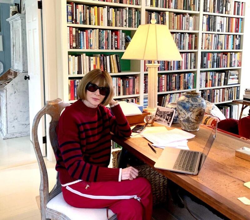 Anna Wintour has caused a stir by wearing sweatpants. Instagram / Vogue Magazine