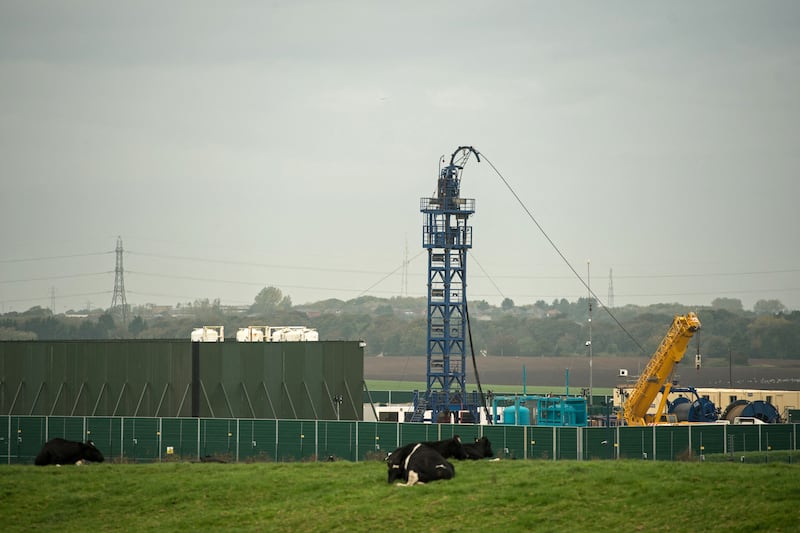 Fracking operations such as this one near Blackpool, north-west England, have been banned since 2019. AFP