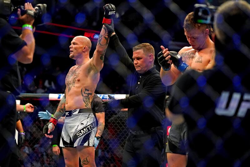 Anthony Smith  after defeating Jimmy Crute. USA Today
