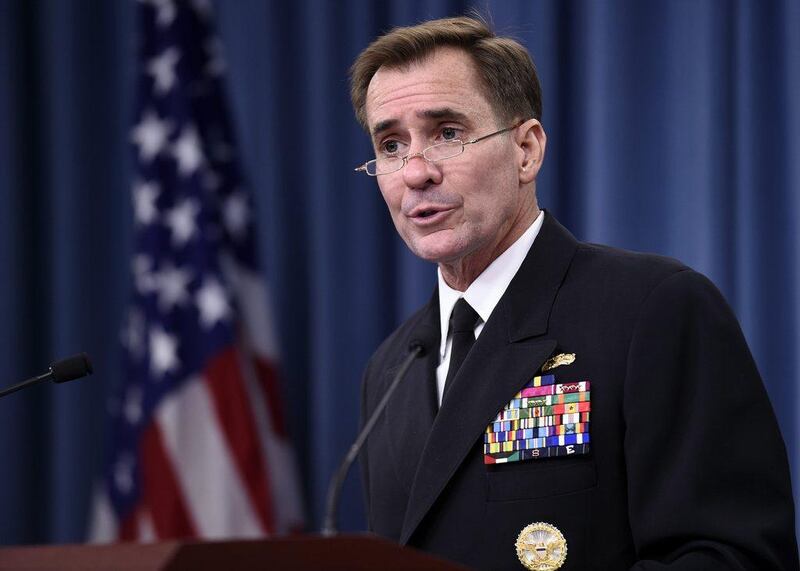 The Pentagon says the US and partner nations have begun air strikes in Syria against ISIL militants, using a mix of fighter jets, bombers and Tomahawk missiles fired from ships in the region. Kirby says that because the military operation is ongoing, no details can be provided yet. Susan Walsh / AP
