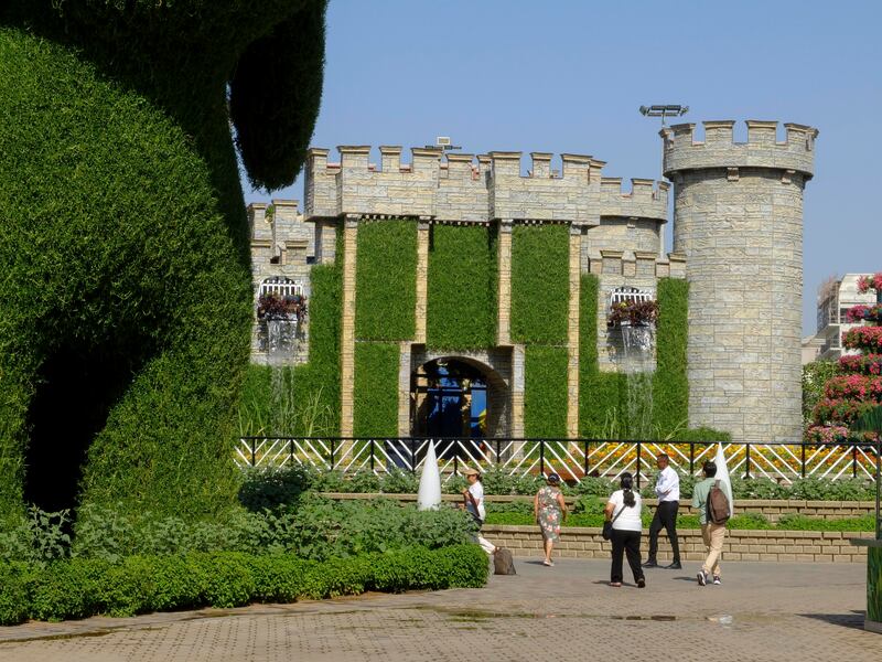 A medieval-style castle. 