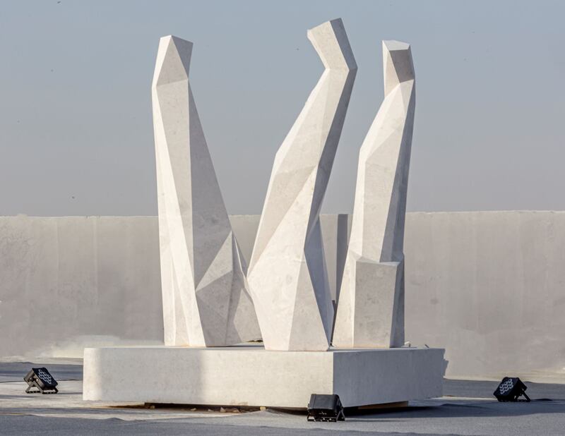 Anna Korver's 'The Lighthouse' was selected as winner of Tuwaiq International Sculpture Symposium 2021. Photo: Riyadh Art