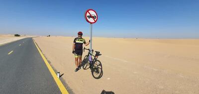Ali Al Salihi owns a road bike worth Dh4,500. Courtesy: Ali Al Salihi
