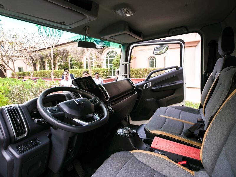 The interior of the Admiral Mobility electric lorry. An initial 500 units will be produced and sold by spring 2023, says the company