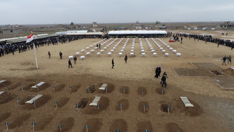 Reburial service for victims of the Yazidi genocide. All photos: Nadia's Initiative 