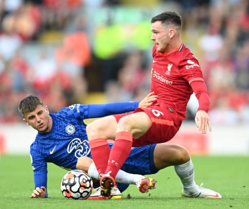 Andrew Robertson - 6: The Scot was not at his best at either end of the pitch. He put in his usual shift before being replaced by Tsimikas with four minutes to go. Getty