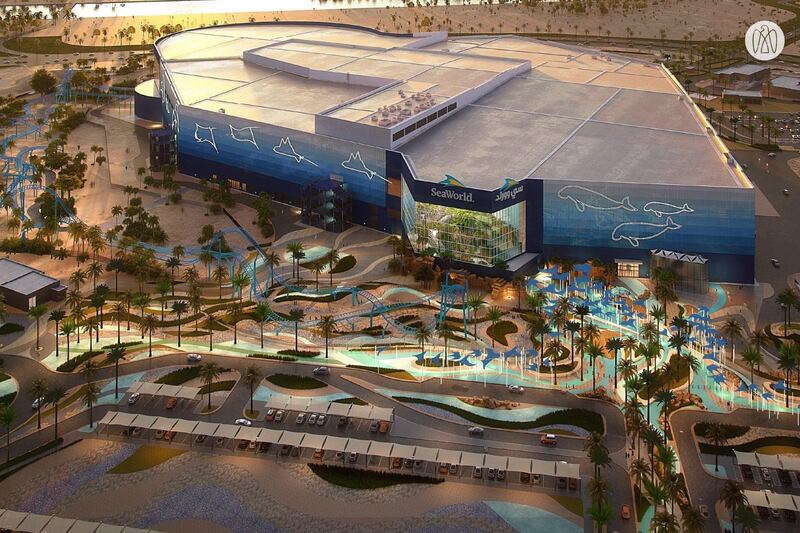 SeaWorld AbuDhabi, which construction is over 40% complete, will include multiple levels with a total area of approximately 183,000sqm, six distinct realms which tell a unified and immersive “One Ocean” story and one of the world’s largest and most progressive indoor aquariums. Courtesy Abu Dhabi Government Media Office