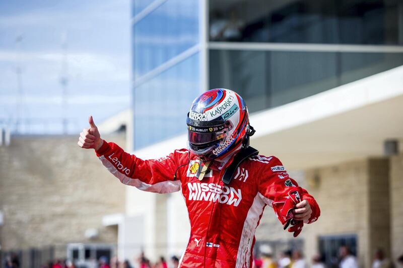 AUSTIN, TX - OCTOBER 21:  Kimi Raikkonen of Ferrari and Finland during the United States Formula One Grand Prix at Circuit of The Americas on October 21, 2018 in Austin, United States.  (Photo by Peter J Fox/Getty Images)