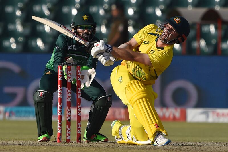 Australia's Travis Head plays a shot on his way to a score of 89 off 70 balls. AFP