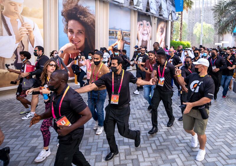 Usain Bolt took part in a 1.45-kilometre family run to raise funds for charity at Expo 2020 Dubai.