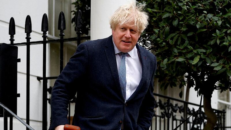 Former British prime minister Boris Johnson is facing a key vote by MPs on Monday. Reuters