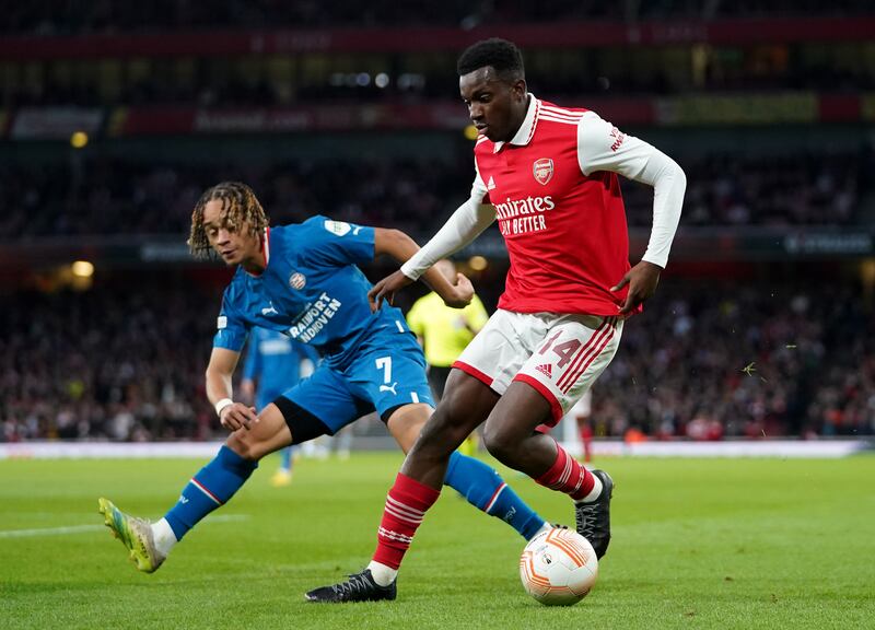 Eddie Nketiah - 6, Saw a lot of the ball in the early stages and made good bursts forward. Tried to find Jesus when he could have had a shot and couldn’t quite hit the target after a great run. PA