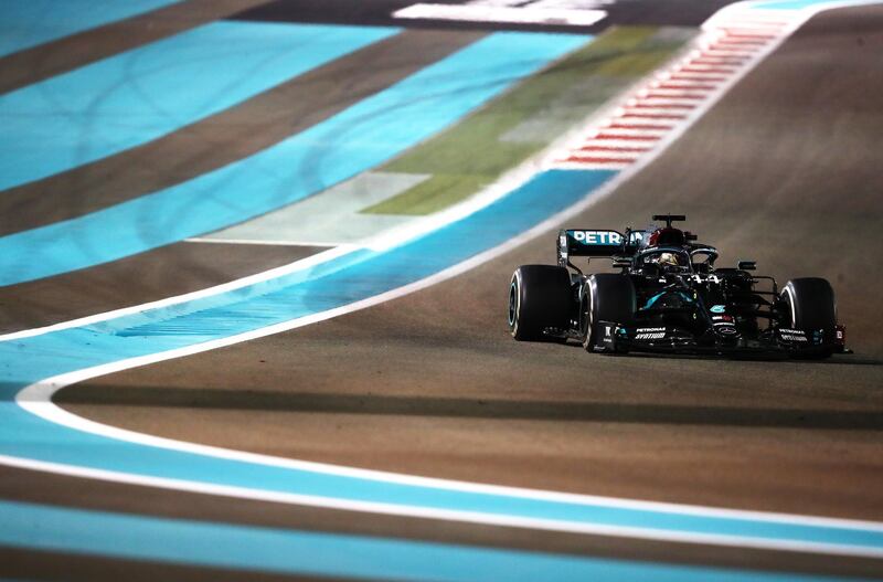 Lewis Hamilton of Mercedes during the race. Getty