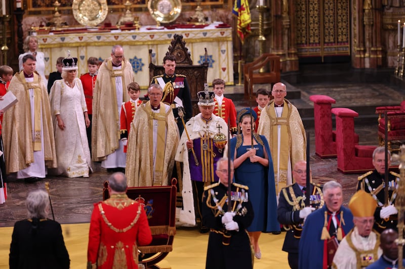 Ms Mordaunt was at the service in her role as Lord President of the Council. PA