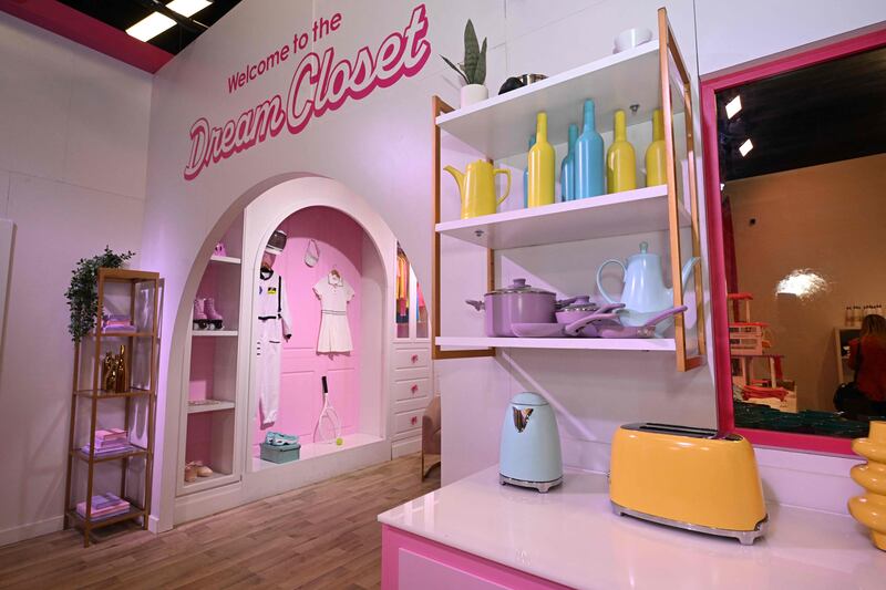 The Dreamhouse in the 1,850-square-metre interactive exhibition, The World of Barbie, in Los Angeles. All Photos: AP