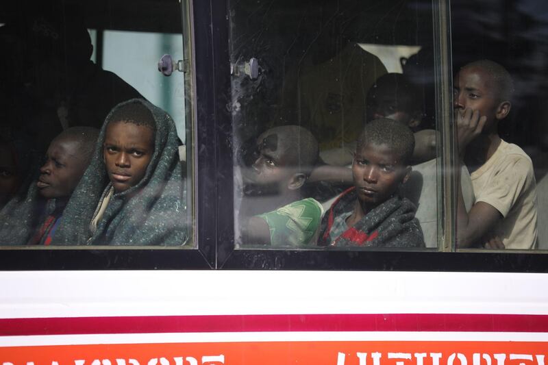 Security troops on Thursday rescued almost 350 schoolboys.  AFP