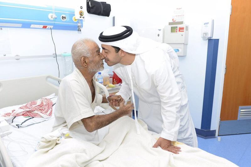 Sheikh Abdullah bin Zayed, the Foreign Minister, visited patients at the Oncology Centre at Tawam Hospital. WAM