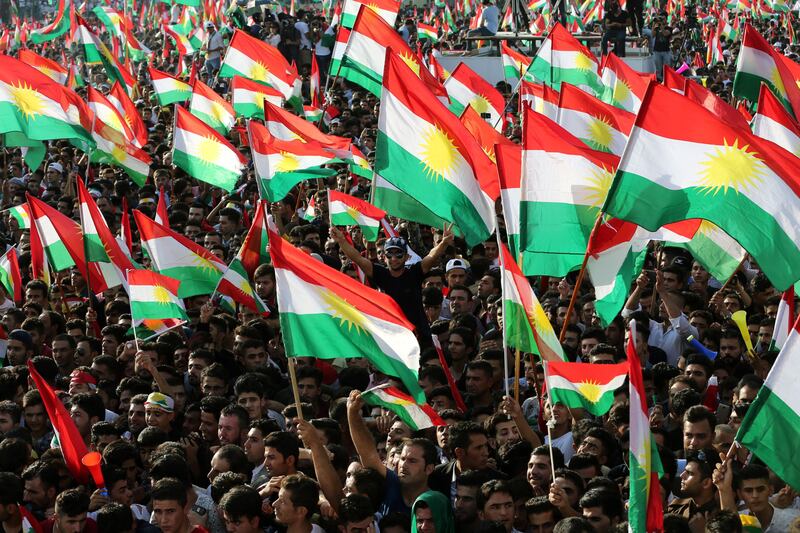 Kurds celebrate to show their support for the upcoming September 25th independence referendum in Erbil, Iraq September 22, 2017. REUTERS/Ahmed Jadallah