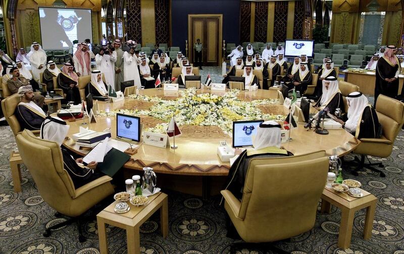 Interior Ministers of the Gulf Cooperation Council during their meeting in Riyadh in May 2012. Saudi Arabia, the UAE, and Bahrain on Wednesday recalled their ambassadors from Qatar over its alleged breach of a regional security deal in a clear sign of the rift among countries in the region. Hassan Ammar/AP Photo