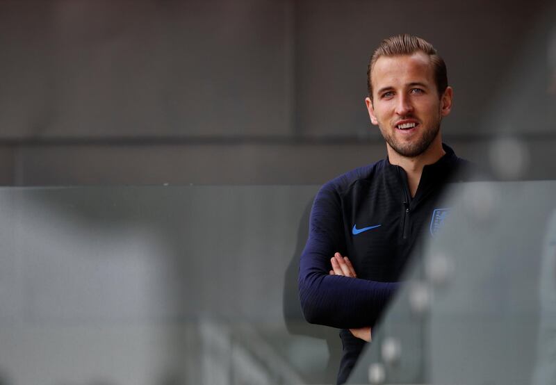 Harry Kane during training. Action Images via Reuters