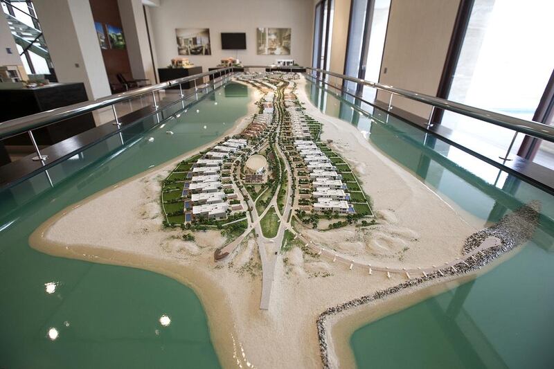 A model of the Hidd Al Saadiyat development. Mona Al Marzooqi / The National