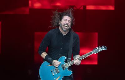 Foo Fighters performing for F1 at Etihad Park, Abu Dhabi.  Ruel Pableo for The National