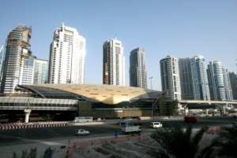 DUBAI - JUNE 27,2009 - Panoramic view of Marina Metro Station in Dubai. ( Paulo Vecina/The National )