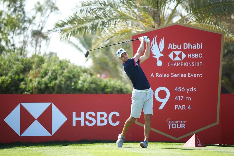 Martin Kaymer of Germany plays a shot from the 9th tee during practice. Getty Images