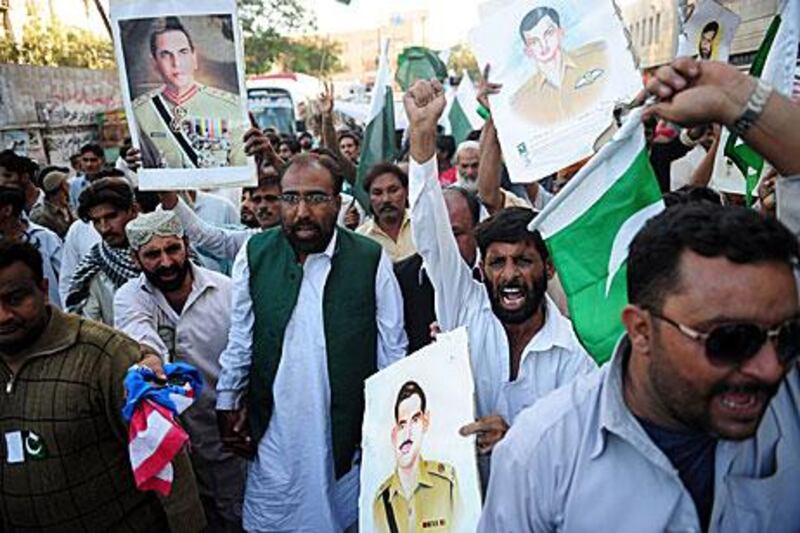 Pakistanis in Karachi protest against the cross-border Nato air strikes in which 24 Pakistani troops were killed in November last year.