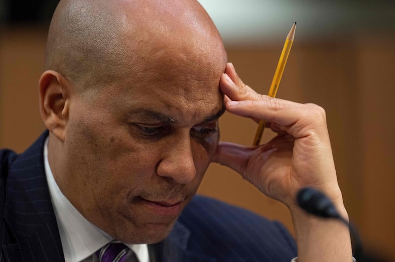 Corey Booker, a Democratic senator, is one of the many politicians no longer welcome in Russia. AFP
