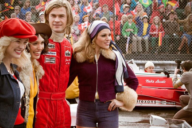 Chris Hemsworth in a scene from the racing driver rivalry drama Rush. Jaap Buitendijk / AP Photo / Universal Pictures