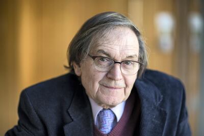 OXFORD, ENGLAND - MARCH 22:  Professor Sir Roger Penrose, physicist, mathematician and cosmologist, on Day 2 of the FT Weekend Oxford Literary Festival on March 22, 2015 in Oxford, England.  (Photo by David Levenson/Getty Images)